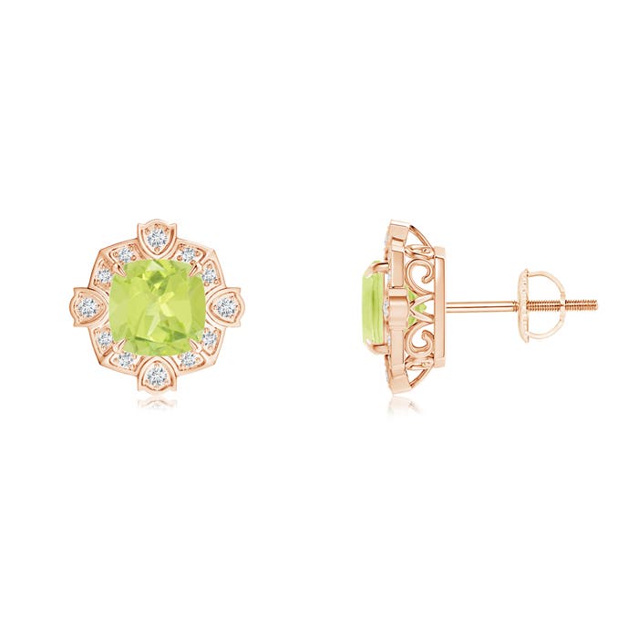 A - Peridot / 2.36 CT / 14 KT Rose Gold