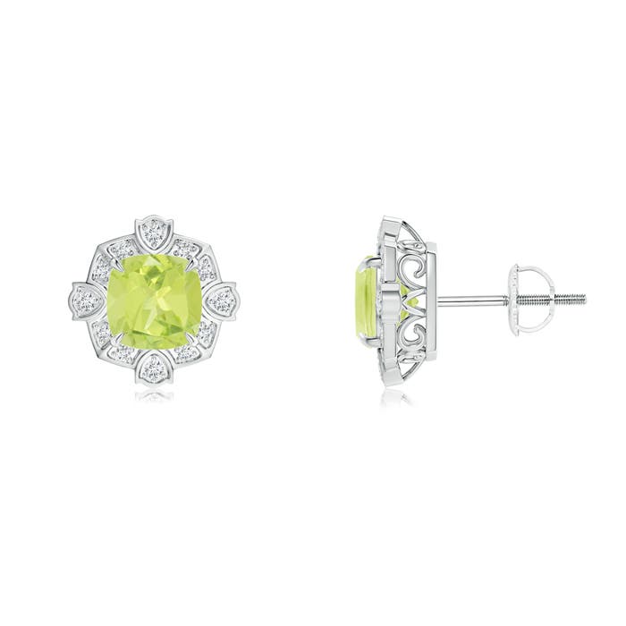 A - Peridot / 2.36 CT / 14 KT White Gold