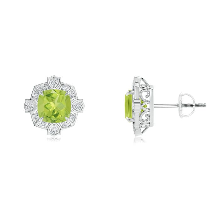 AA - Peridot / 2.36 CT / 14 KT White Gold