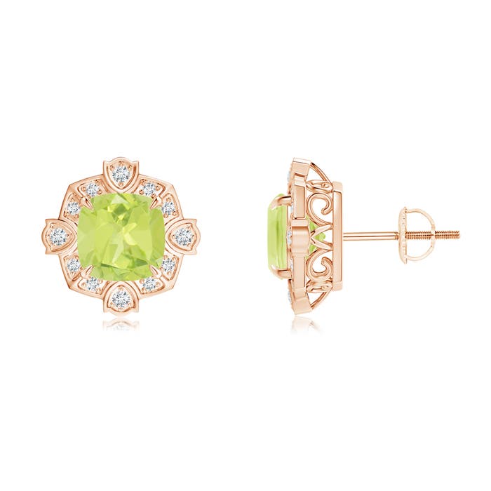 A - Peridot / 2.99 CT / 14 KT Rose Gold