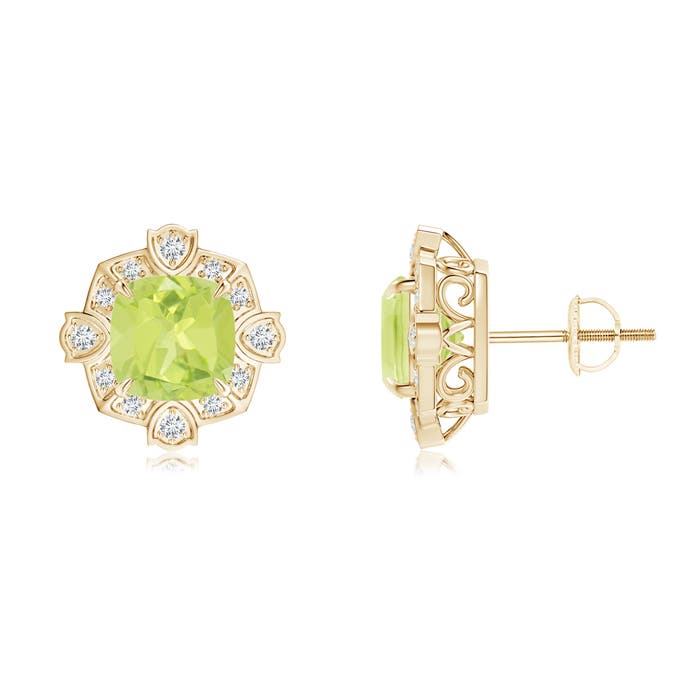 A - Peridot / 2.99 CT / 14 KT Yellow Gold