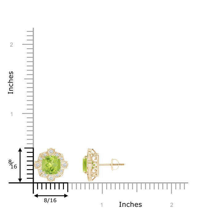 AA - Peridot / 2.99 CT / 14 KT Yellow Gold