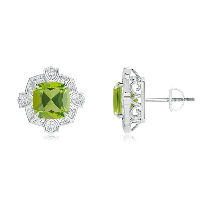 AAA - Peridot / 2.99 CT / 14 KT White Gold