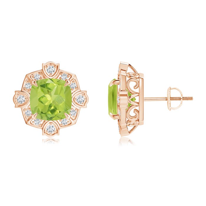 AA - Peridot / 4.14 CT / 14 KT Rose Gold