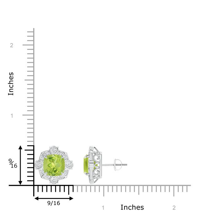 AA - Peridot / 4.14 CT / 14 KT White Gold