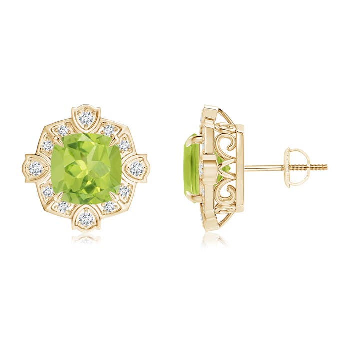 AA - Peridot / 4.14 CT / 14 KT Yellow Gold