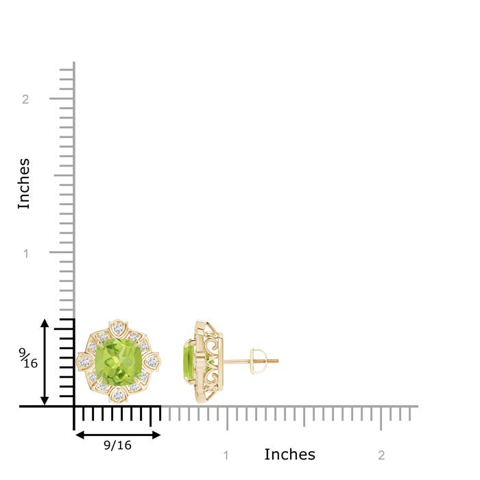 AA - Peridot / 4.14 CT / 14 KT Yellow Gold