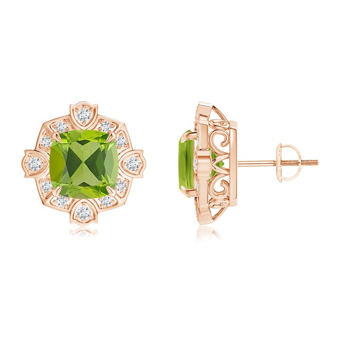 AAA - Peridot / 4.14 CT / 14 KT Rose Gold