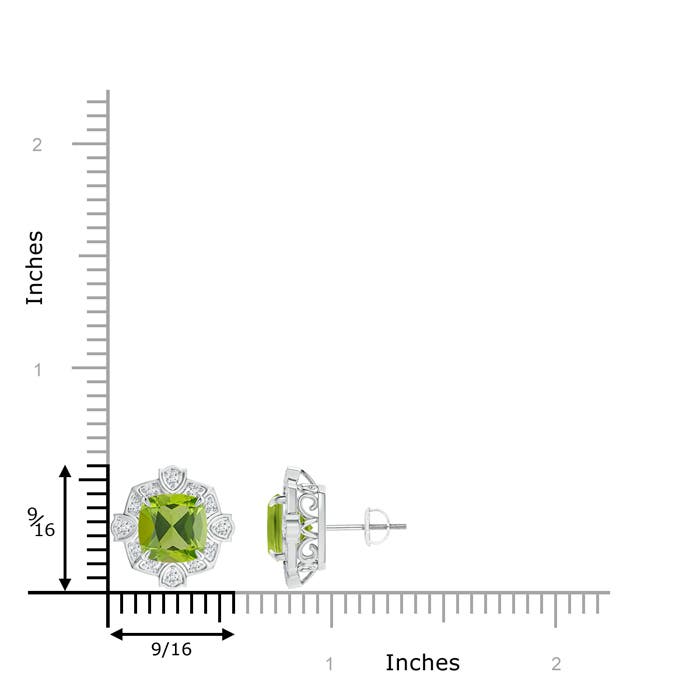 AAA - Peridot / 4.14 CT / 14 KT White Gold