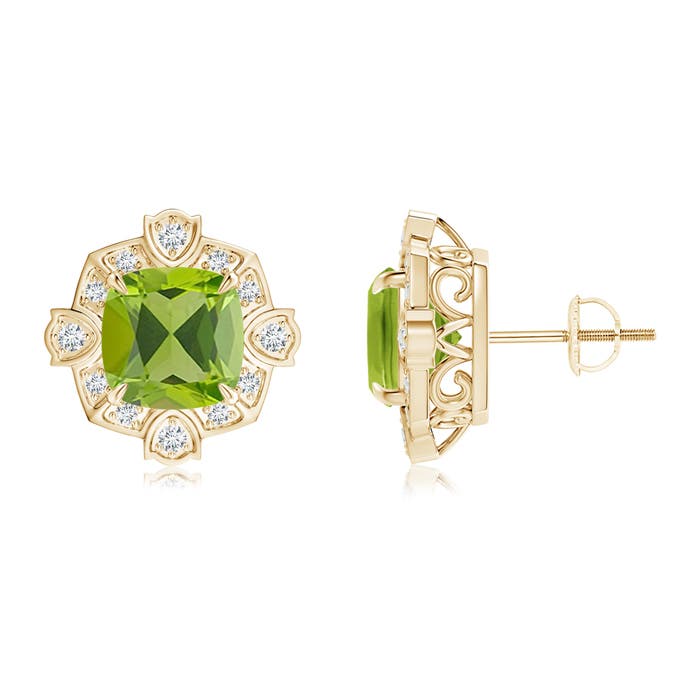 AAA - Peridot / 4.14 CT / 14 KT Yellow Gold