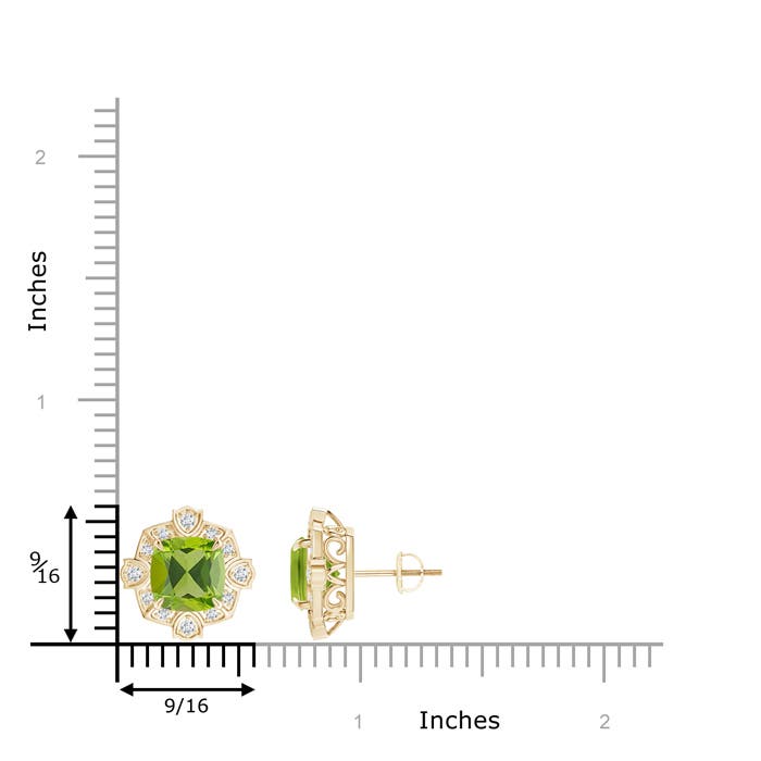 AAA - Peridot / 4.14 CT / 14 KT Yellow Gold