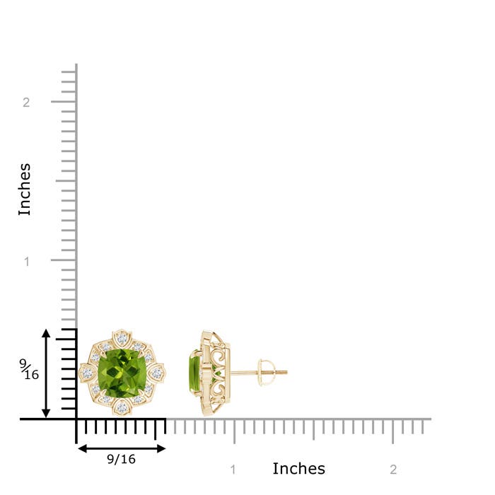 AAAA - Peridot / 4.14 CT / 14 KT Yellow Gold