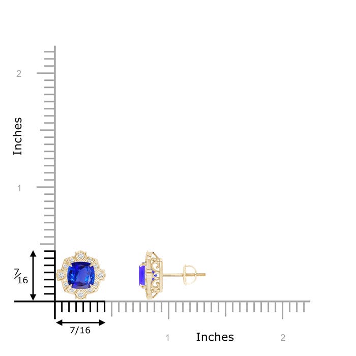 AAA - Tanzanite / 2.26 CT / 14 KT Yellow Gold