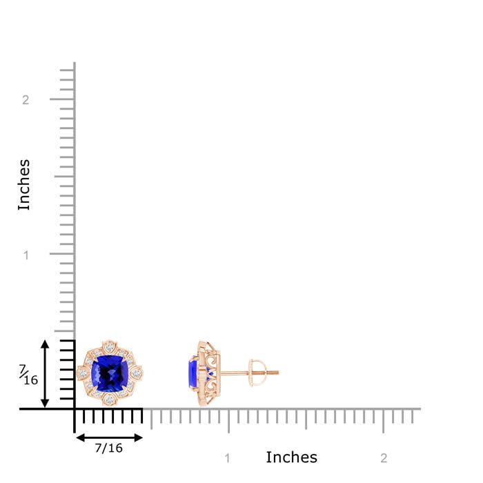 AAAA - Tanzanite / 2.26 CT / 14 KT Rose Gold