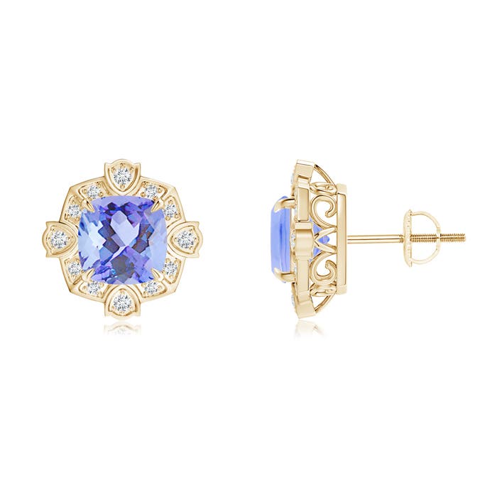 A - Tanzanite / 3.19 CT / 14 KT Yellow Gold