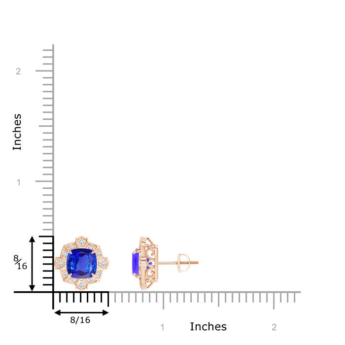 AAA - Tanzanite / 3.19 CT / 14 KT Rose Gold