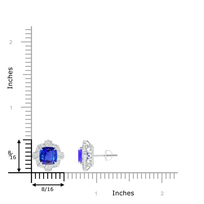 AAA - Tanzanite / 3.19 CT / 14 KT White Gold