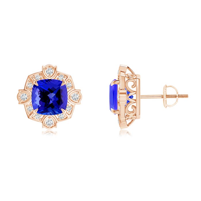 AAAA - Tanzanite / 3.19 CT / 14 KT Rose Gold