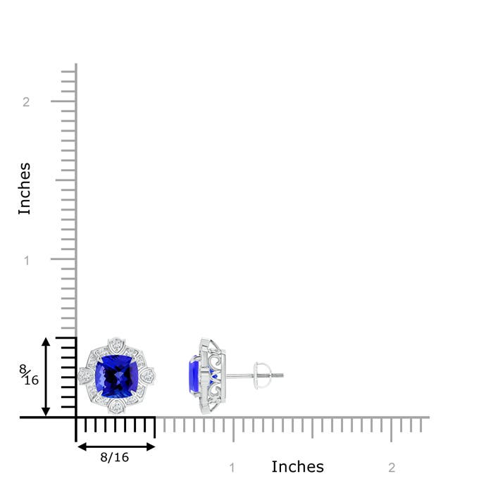 AAAA - Tanzanite / 3.19 CT / 14 KT White Gold