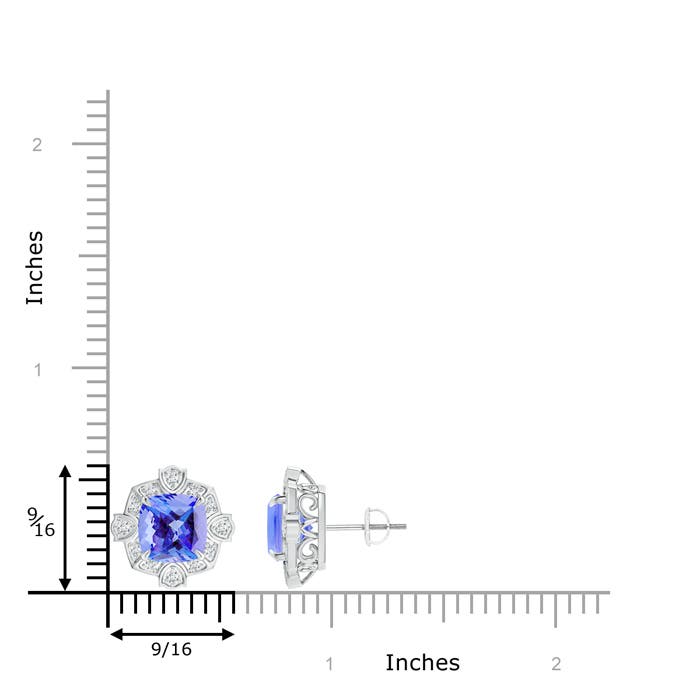 AA - Tanzanite / 4.54 CT / 14 KT White Gold