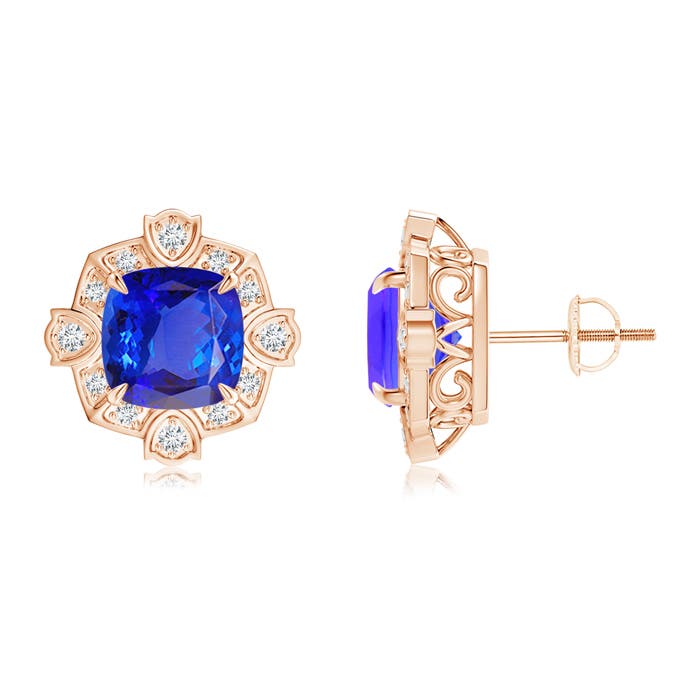 AAA - Tanzanite / 4.54 CT / 14 KT Rose Gold