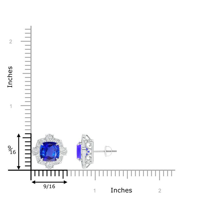 AAA - Tanzanite / 4.54 CT / 14 KT White Gold