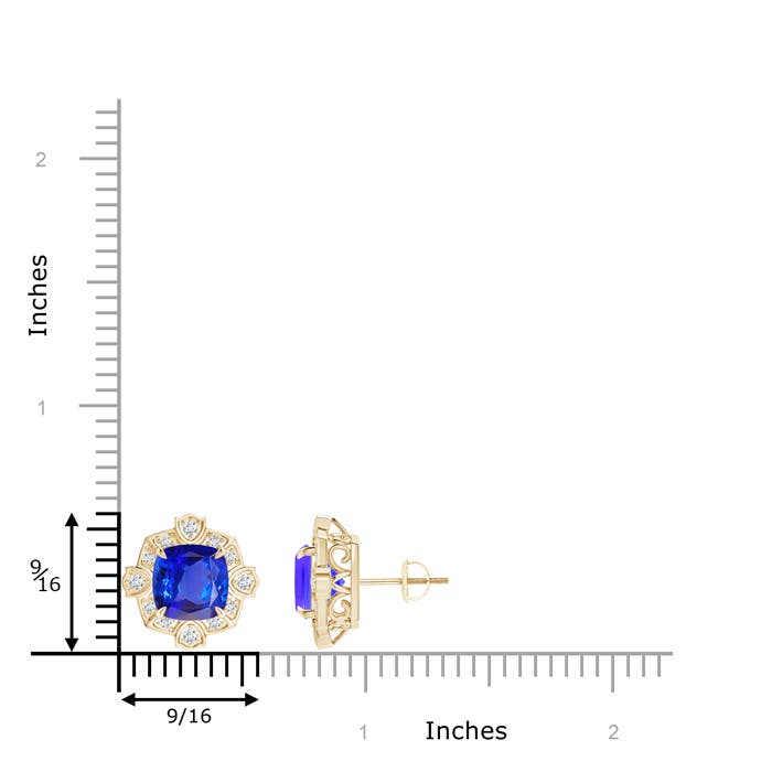 AAA - Tanzanite / 4.54 CT / 14 KT Yellow Gold