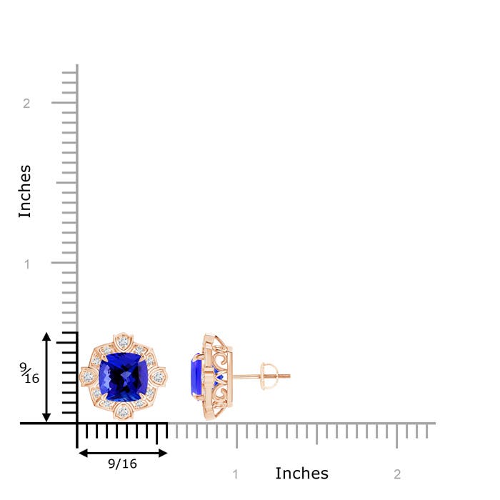 AAAA - Tanzanite / 4.54 CT / 14 KT Rose Gold