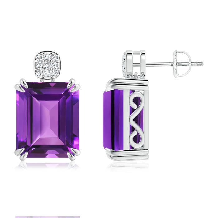 AAAA - Amethyst / 10.74 CT / 14 KT White Gold