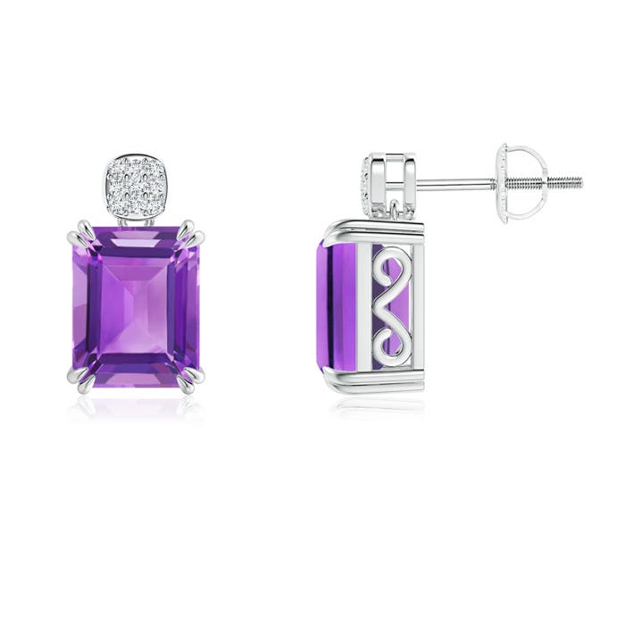 AA - Amethyst / 4.49 CT / 14 KT White Gold