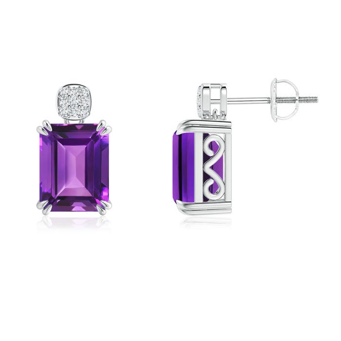 AAAA - Amethyst / 4.49 CT / 14 KT White Gold