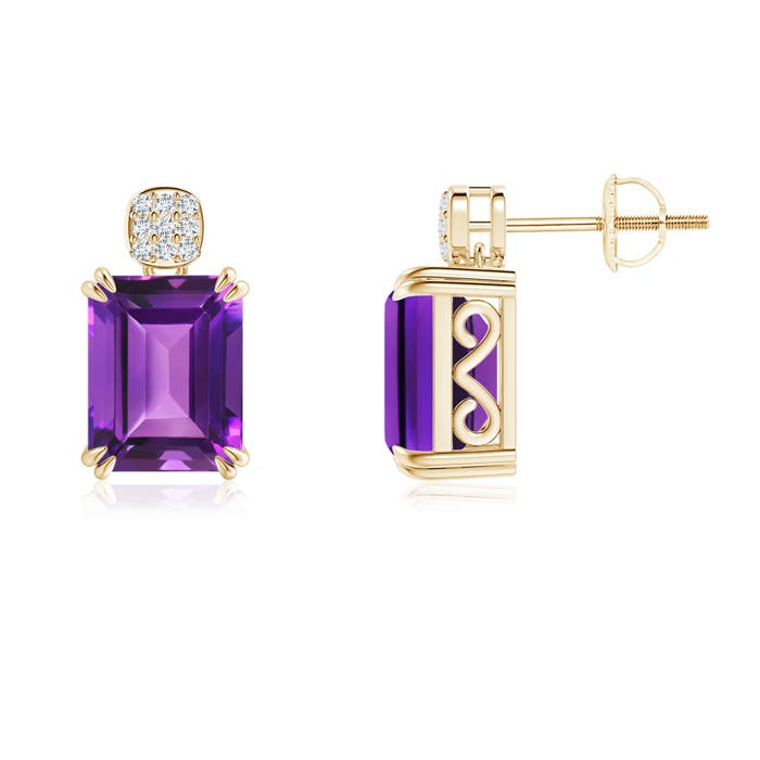 AAAA - Amethyst / 4.49 CT / 14 KT Yellow Gold