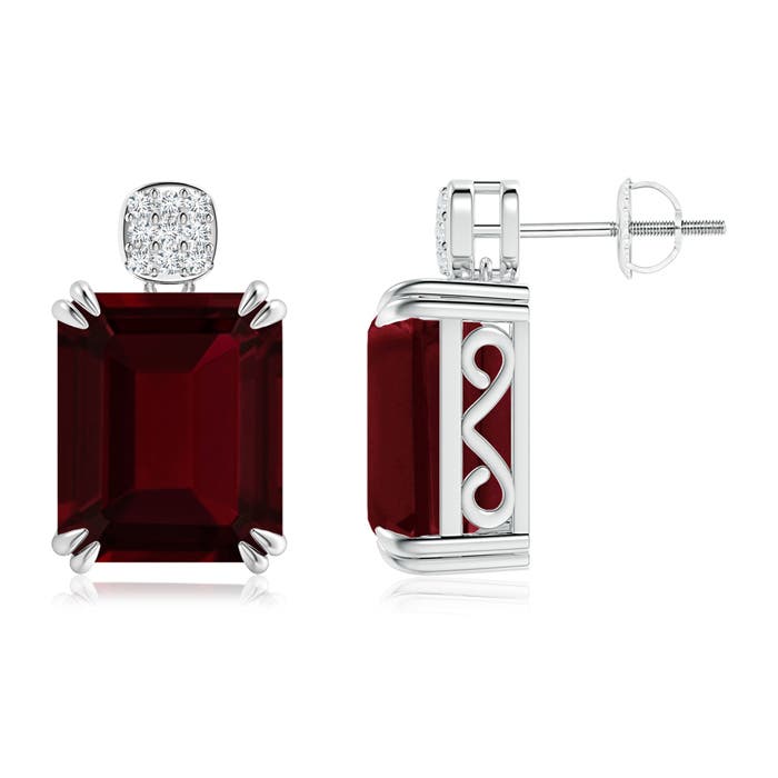 A - Garnet / 15.04 CT / 14 KT White Gold