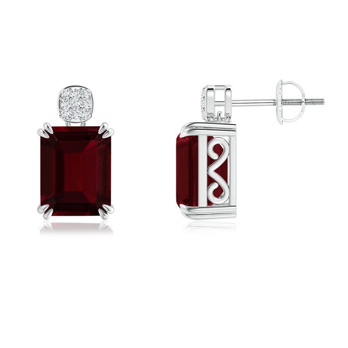 A - Garnet / 5.69 CT / 14 KT White Gold