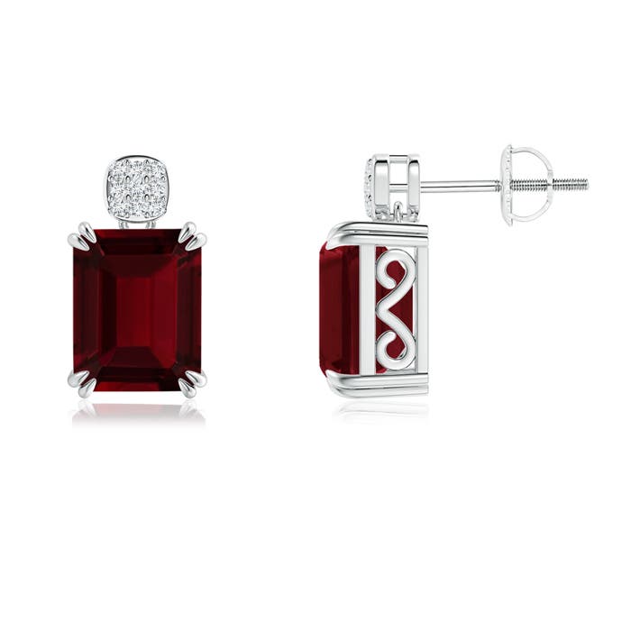 AA - Garnet / 5.69 CT / 14 KT White Gold