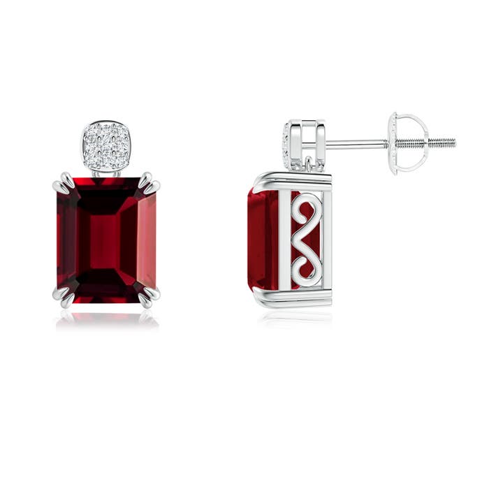 AAAA - Garnet / 5.69 CT / 14 KT White Gold