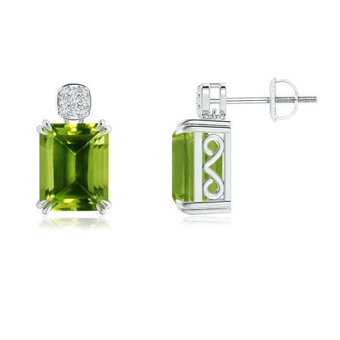 AAAA - Peridot / 4.79 CT / 14 KT White Gold