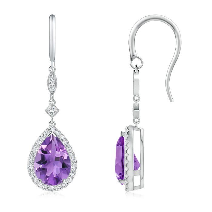 AA - Amethyst / 3.54 CT / 14 KT White Gold