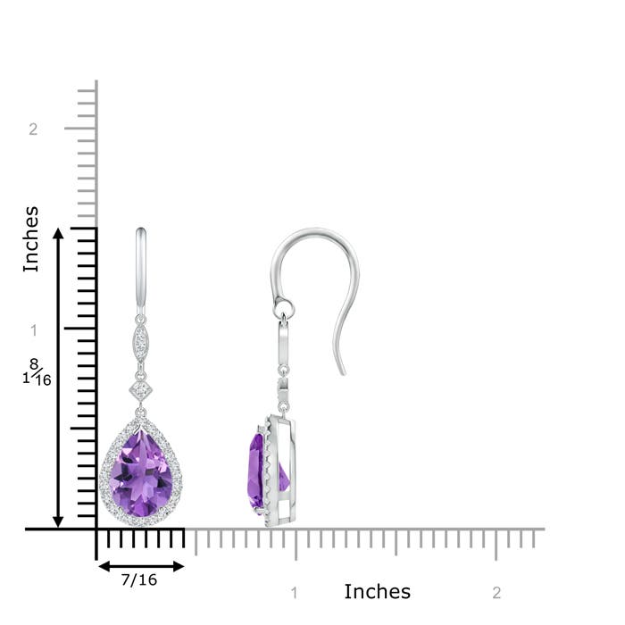 AA - Amethyst / 3.54 CT / 14 KT White Gold