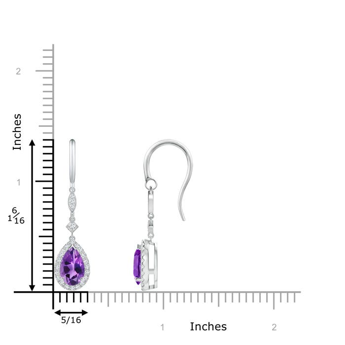 AAA - Amethyst / 1.64 CT / 14 KT White Gold