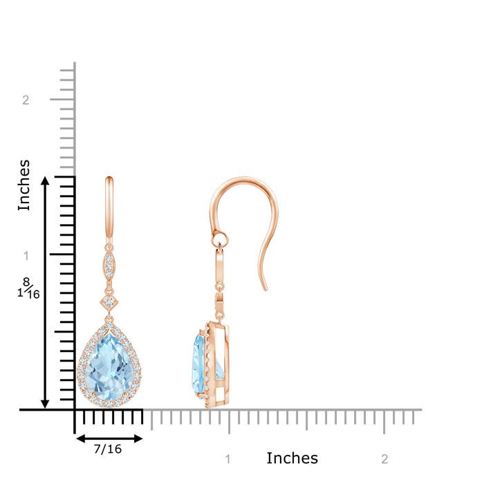 AAA - Aquamarine / 3.54 CT / 14 KT Rose Gold