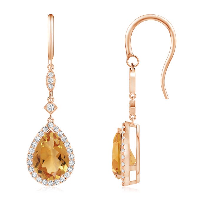 A - Citrine / 4.14 CT / 14 KT Rose Gold