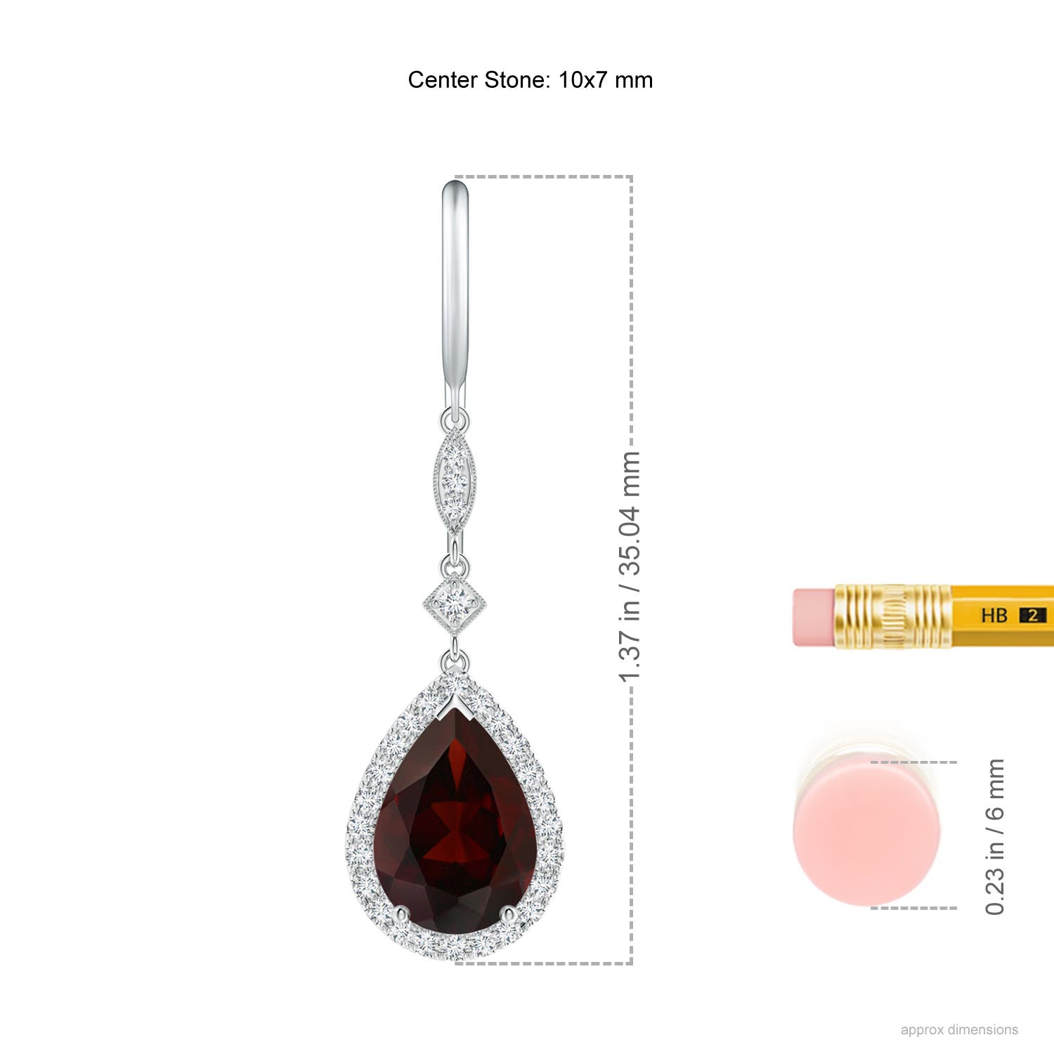 A - Garnet / 4.54 CT / 14 KT White Gold