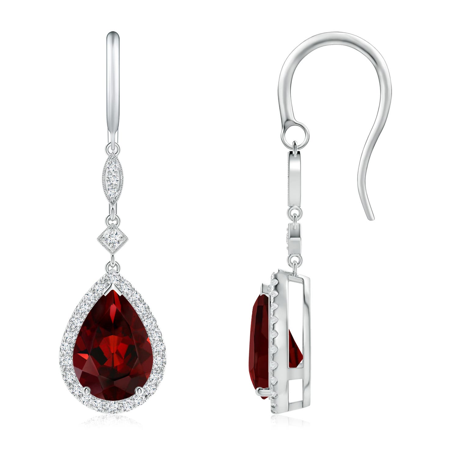 AAA - Garnet / 4.54 CT / 14 KT White Gold