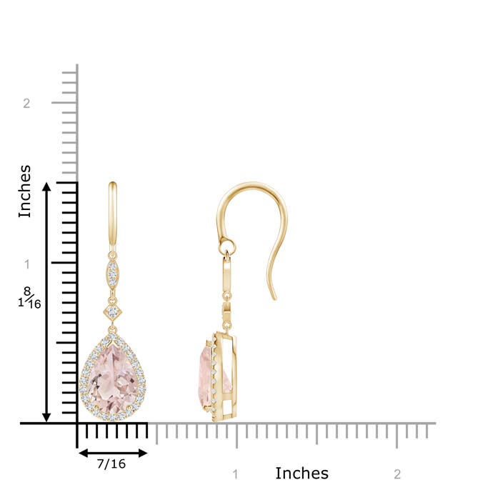 A - Morganite / 3.54 CT / 14 KT Yellow Gold