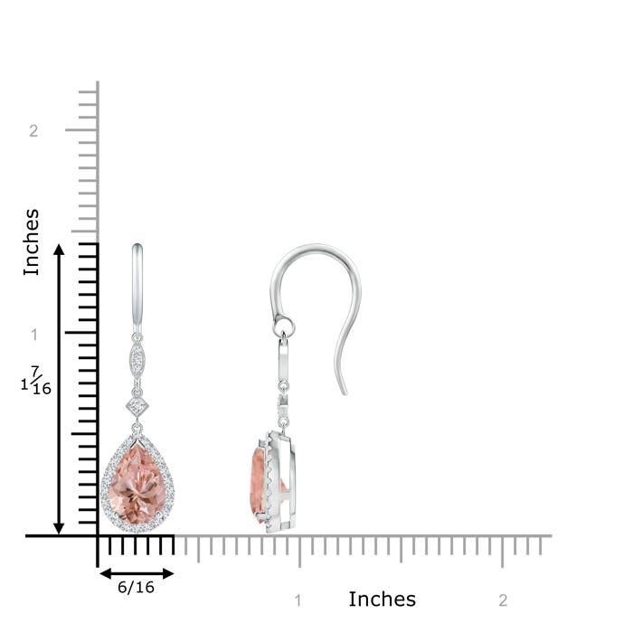 AAAA - Morganite / 2.56 CT / 14 KT White Gold