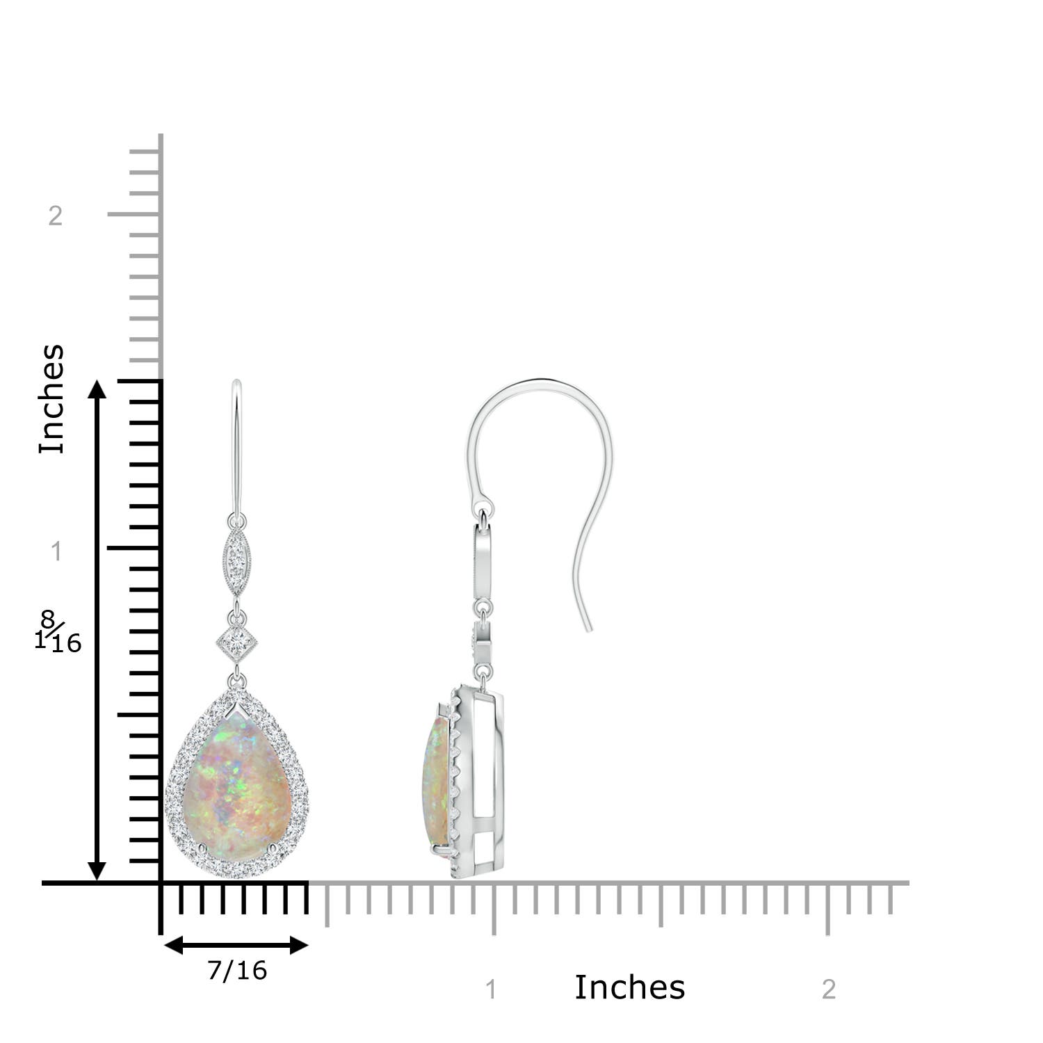 AAAA - Opal / 2.64 CT / 14 KT White Gold