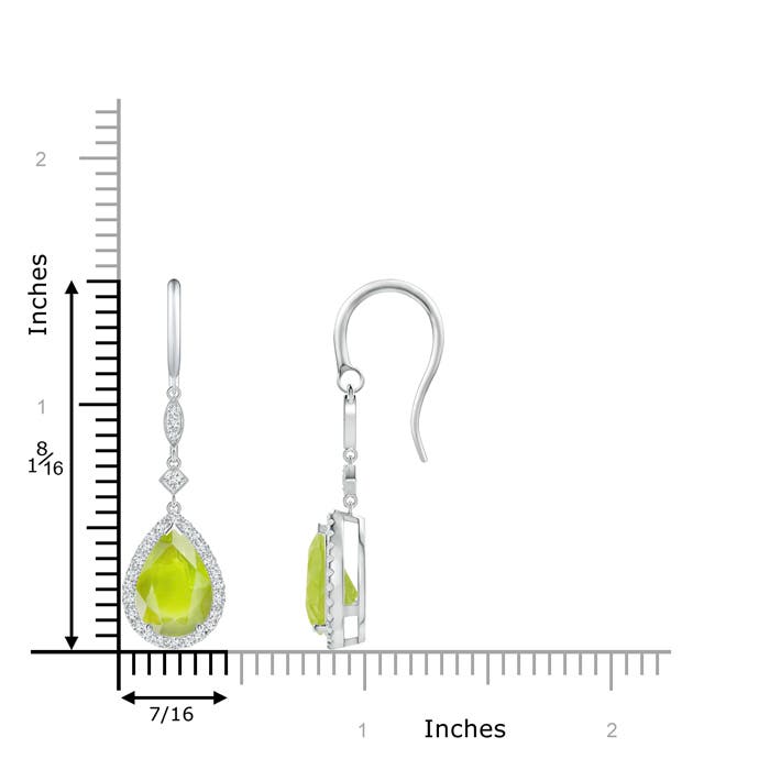 A - Peridot / 4.14 CT / 14 KT White Gold