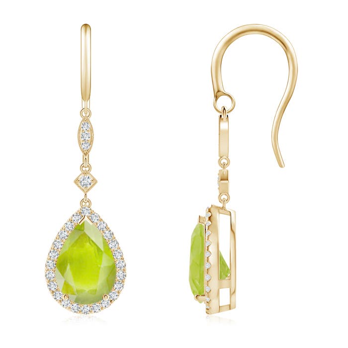 A - Peridot / 4.14 CT / 14 KT Yellow Gold