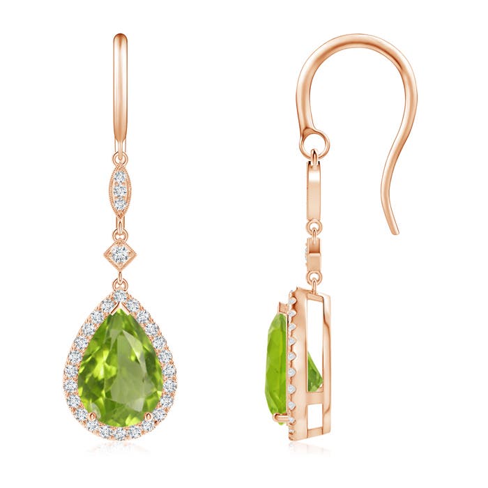 AA - Peridot / 4.14 CT / 14 KT Rose Gold